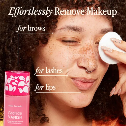 Vista 5 de Grande Cosmetics Removedor de maquillaje para maquillaje impermeable y de larga duración, 3.4 onzas Makeup Vanish elimina el maquillaje a base