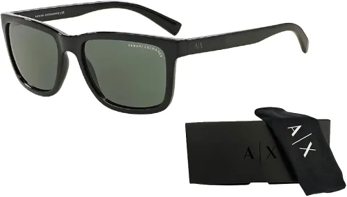 Vista 3 de Armani Exchange AX4045S - Gafas de sol rectangulares para hombre kit de cuidado de gafas de cortesía
