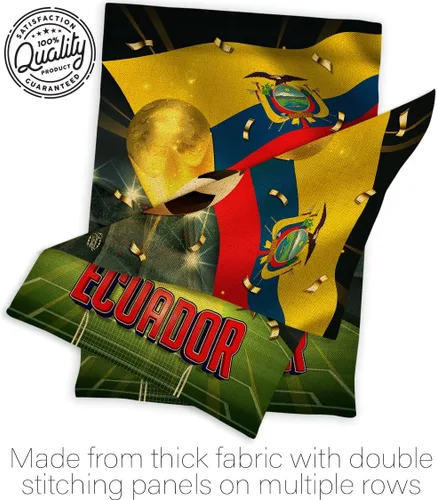 Vista 7 de Tapiz ecuatoriano de la Copa del Mundo, Cartel de arpillera para decoración del hogar, arte de pared para patio, césped, porche, decoración
