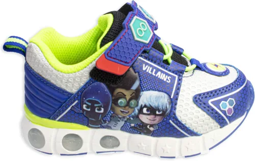 Vista 2 de PJ Masks Zapatos iluminados para niños pequeños zapatos deportivos con correa de gancho y bucle talla 5 a talla 10