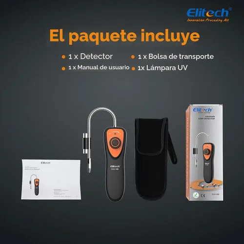 Vista 7 de Elitech Detector de fugas de refrigerante, CLD-100 Detector de fugas de freón Detector de fugas de refrigerante HVAC para automóvil Detector