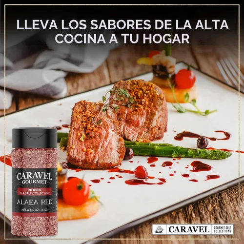 Vista 5 de Caravel Gourmet Sales marinas hawaianas, lava roja y negra Alaea, 5 onzas
