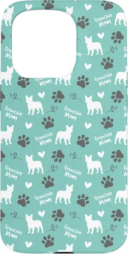Vista 14 de Frenchie Mom French Bulldog Mom Blue Women Case for iPhone 17