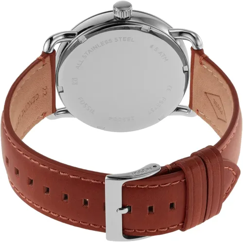 Vista 6 de Fossil Copeland - Reloj de cuarzo de acero inoxidable con correa de piel para hombre