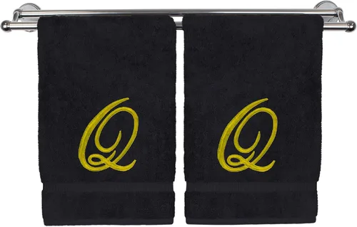 Vista 75 de Toalla de mano con monograma, regalo personalizado, 16 x 30 pulgadas, extra absorbente, 100% algodón turco, acabado de rizo suave, para baño, cocina