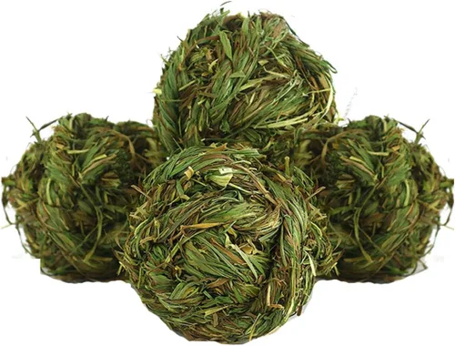 Vista 9 de Hamiledyi Pelota masticable de conejo Timothy Grass Molienda de animales pequeños, juguete masticable para conejos, conejos, hámster, conejillos