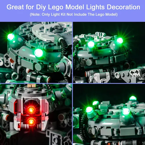 Vista 2 de Kit de luces LED mejorado compatible con el juego de construcción de tanque de araña Lego, decoración de luces compatible con Lego 75361