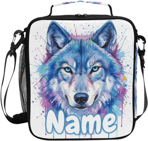 Vista 17 de Lonchera con patrón de cuadros blancos y negros, bolsa de almuerzo aislada, bolsa de preparación para niños, correa de hombro congelable a001