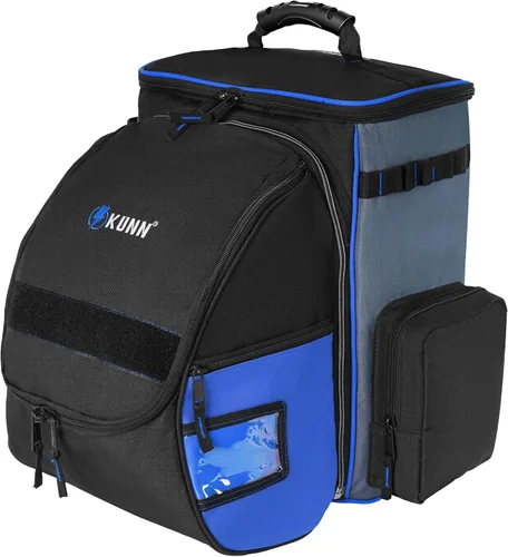 Vista 11 de KUNN Mochila de soldadura con bolsa desmontable para casco Rojo