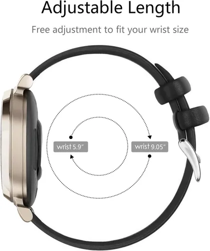 Vista 5 de Leather Watch Bands Compatible with Garmin Lily 2, 14mm Soft Genuine Leather Strap Sport Replacement Wristband for Garmin Lily 2 / Lily 2 Classic