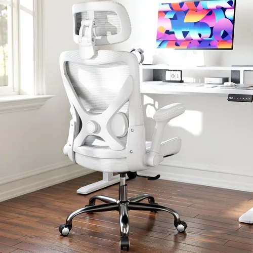 Vista 2 de [Usado] Ergalithic Silla de Oficina para Casa Ergonómica - Silla de Escritorio en Forma de X para Computadora de Malla con Cuero de PU, Soporte