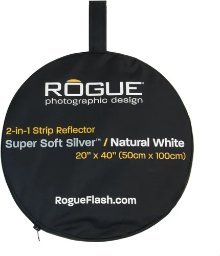 Vista 4 de Rogue Reflector plegable 2 en 1 - Super Soft Silver / Natural White 20x40" a softer more diffuse light than shiny silver reflectors