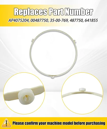 Vista 3 de 00641855 Soporte de bandeja giratoria para microondas con anillo de rueda de rodillo, kit de repuesto compatible con microondas