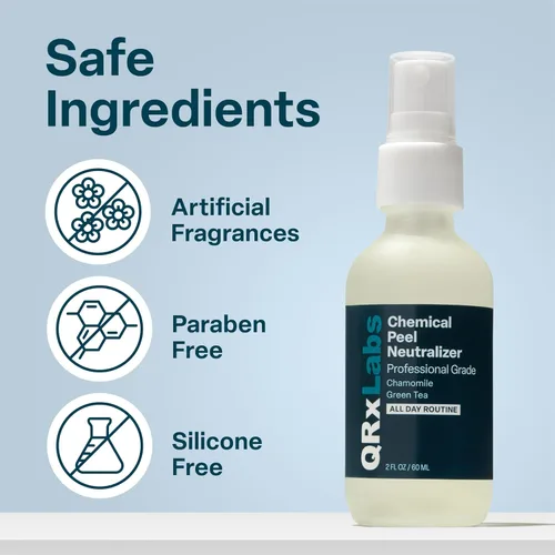 Vista 7 de Neutralizador químico de exfoliación, equilibrador de pH de la piel para cáscaras de ácido salicílico, láctico y glicólico, espray seguro y eficaz