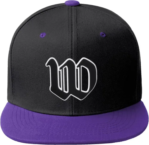 Vista 218 de Daxton Gorra clásica con visera de billete plano con letras del alfabeto inglés antiguo de la A a la Z