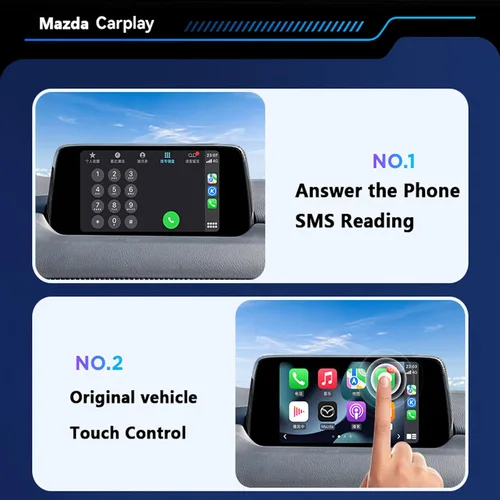 Vista 5 de TK78-66-9U0C Adaptador Carplay con cable Kit de reequipamiento para Mazda 2 3 6 CX3 CX5 CX9 MX5 Carplay y Android Auto Módulo de interfaz USB