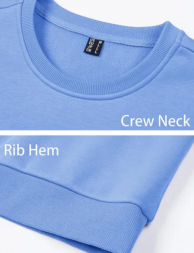 Vista 104 de MAGCOMSEN Sudadera de cuello redondo para hombre de manga larga casual cálida de forro polar