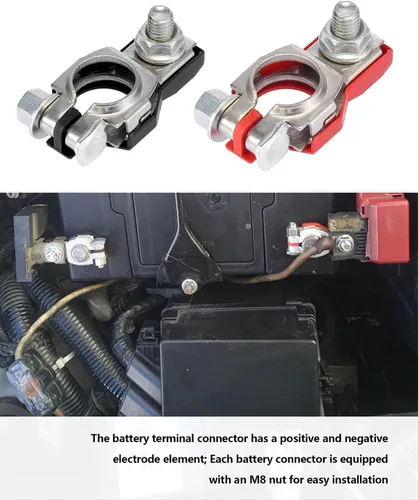 Vista 7 de Kit de repuesto positivo y negativo de terminal de batería compatible con Nissan Altima Maxima Rouge Sentra Murano Infiniti Toyota Lexus Reemplazo #