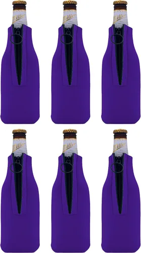 Vista 8 de Botella de cerveza de espuma en blanco Coolie (paquete de 6, camuflaje verde)