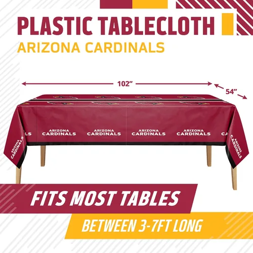 Vista 2 de Trendware Arizona Cardinals - Manteles de plástico, 3
