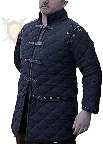 Vista 3 de Gambeson Thick Padded Full Sleeves Gambeson Coat Aketon Jacket Armor, Cotton Fabric Gambeson Jacket by ITS Medieval