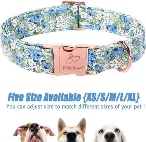 Vista 448 de Collar para perros del 4 de julio, collares patrióticos azules para cachorros y perros pequeños, ligero y ajustable 1776 collares para cachorros
