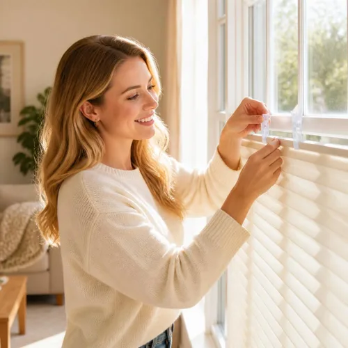 Vista 4 de Paquete de 20 clips transparentes para persianas plisadas y cortinas