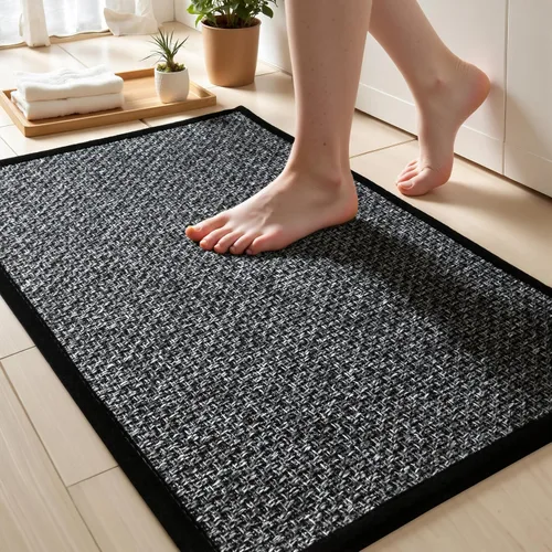 Vista 17 de Alfombra de Baño Fina Antideslizante con Respaldo de Goma de Secado Rápido Súper Absorbente Alfombras de Baño que Caben Debajo de la Puerta