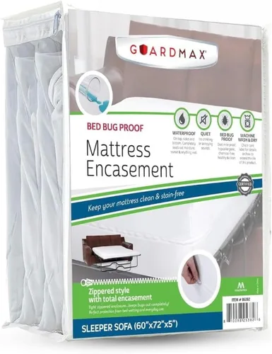 Vista 25 de Protector de colchón Guardmax con cremallera funda contra insectos para cama 100% impermeable suave, hipoalergénico y transpirable