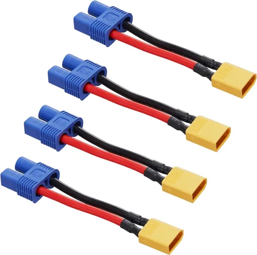 Vista 7 de Conector hembra 10AWG Ec5 a SAE, paquete de 2 cables SAE a EC5 de alimentación automotriz, adecuado para batería solar de coche, 5.9 in