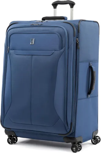Vista 2 de Travelpro Tourlite Softside Equipaje Expandible con 4 Ruedas Giratorias, Maleta Ligera, Hombres y Mujeres, Azul, Grande a cuadros, 29 pulg., Equipaje