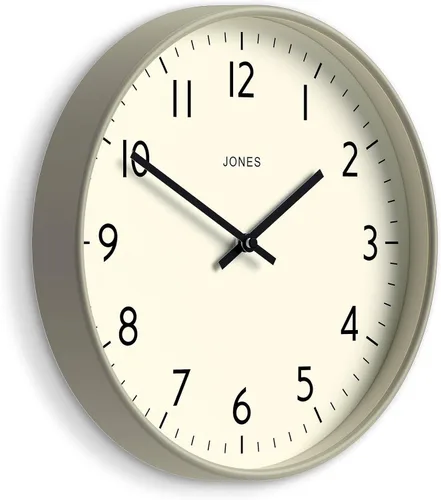 Vista 8 de JONES CLOCKS® Reloj de estudio Reloj de pared redondo moderno 12 Eden Green
