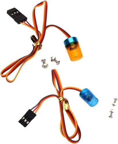 Vista 2 de 2 luces LED ultra brillantes de policía, lámpara estroboscópica de flash giratorio, 5 modos para 1/8 1/10 1/14 RC coche extinción de incendios