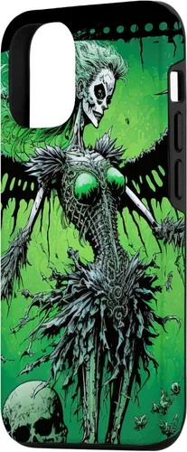 Vista 2 de Carcasa estética para iPhone 15 Fairy Grunge Fairycore esqueleto alternativo gótico