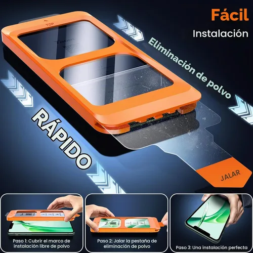 Vista 3 de TOCOL Protector de pantalla para iPhone 11 Pro Max, dureza 9H, grado militar, inastillable, vidrio templado HD, cobertura completa, fácil