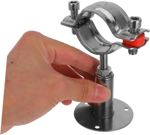 Vista 4 de Soporte de tubo de acero inoxidable Soporte de pared Abrazadera de 1.654-1.772 in Multipropósito para tuberías de agua/gas Montaje de ventilador