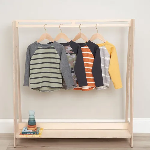 Vista 5 de Gerber Paquete de 2 camisetas de manga larga con bolsillo para bebés y niños pequeños