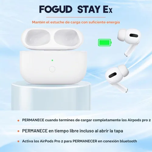 Vista 5 de Funda de carga inalámbrica compatible con AirPods Pro de 1ª y 2ª generación con carga USB-C, puerto de carga tipo C para AirPods Pro, funda de carga