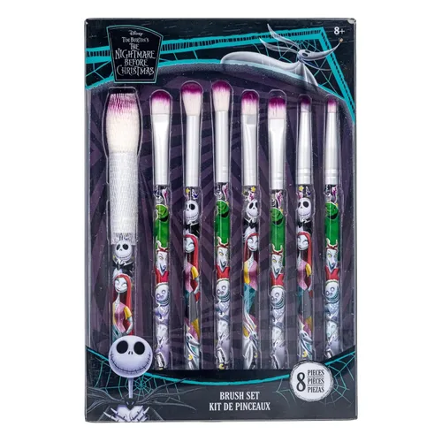 Vista 11 de Disney Alicia en el País de las Maravillas Juego de 8 brochas de maquillaje para sombra de ojos, iluminador, rubor, pelo suave, kit de maquillaje
