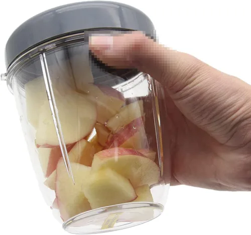 Vista 5 de Vasos de repuesto para licuadora y tapas planas, piezas de repuesto compatibles con Nutribullet Cups Blender de 600 W/900 W, vaso de 18 onzas, tapas