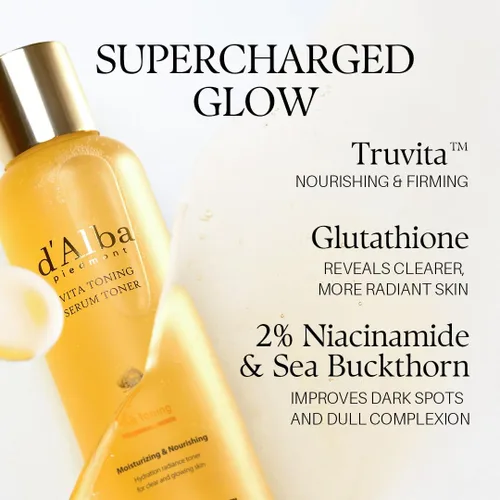 Vista 6 de d'alba Piedmont White Truffle Vita - Tónico de suero tonificante, piel de vidrio con doble vitamina para el cuidado de la piel, hidratante facial