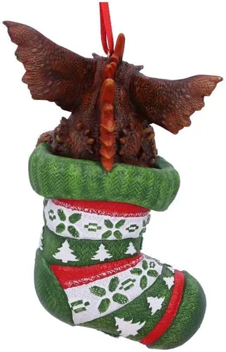 Vista 4 de Nemesis Now Gremlins Mohawk - Adorno decorativo para colgar en medias, 4.7 in, resina, verde, mercancía oficial de Harry Potter, fundida en la mejor