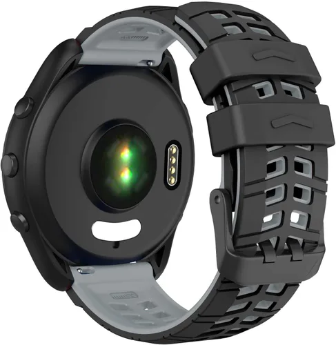 Vista 8 de ISABAKE Compatible con Garmin Vivoactive 4/Venu 2/Forerunner 255 265 Bandas, correa de silicona deportiva para Samsung Galaxy Watch 3 1.772 Verde