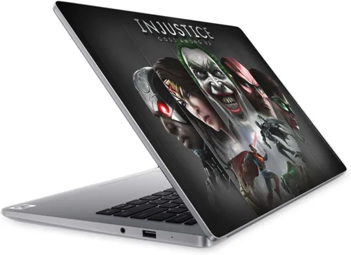 Vista 7 de Head Case Designs Calcomanía de vinilo con licencia oficial de Injustice Gods Among Us Joker Key Art compatible con Mi Notebook 14 (2020)