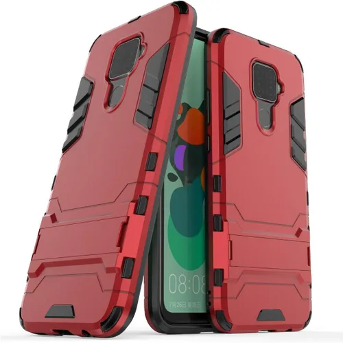 Vista 5 de Funda para Huawei Mate 30 Lite/Nova 5i Pro (6.26 pulgadas) 2 en 1 a prueba de golpes con función de atril Hybrid Dual Layer Armor Defender Funda