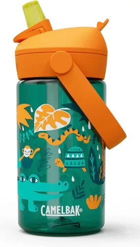 Vista 18 de CamelBak Thrive Kids - Válvula de mordida con popote para niños, botella de agua Tritan Renew Airplane Bandits, 14 onzas Easy Drinking Kids Can