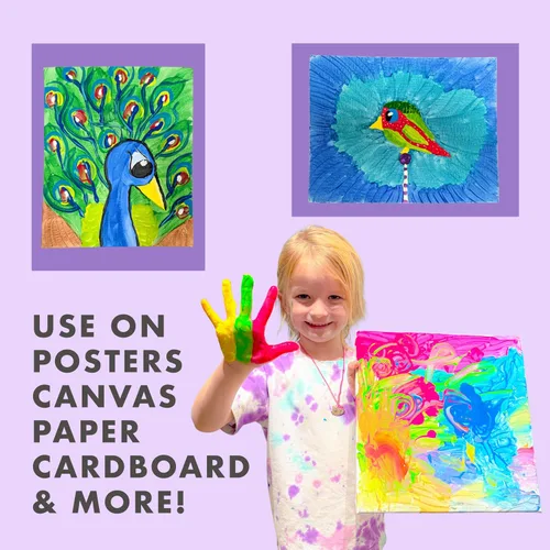 Vista 3 de Handy Art Little Masters - Pintura lavable, 16 onzas, color negro Bright & Mixable, High Opacity, Washable Colors for Classroom, Students, Kids