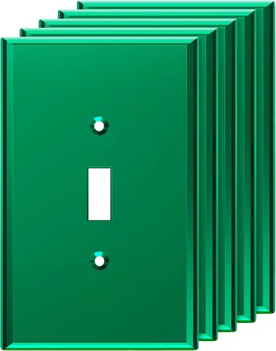 Vista 25 de LIDER - Placa de pared reflectante para interruptor de palanca, de gran tamaño, 1 banda, acrílico Dorado