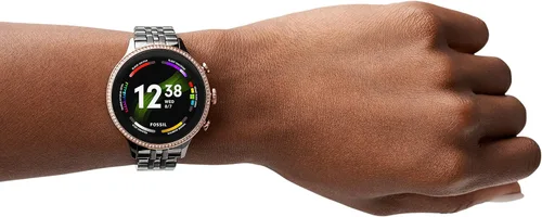 Vista 5 de Fossil - Reloj inteligente con pantalla táctil Gen 6 con altavoz para mujer medición de frecuencia cardíaca oxígeno en sangre GPS pagos sin contacto