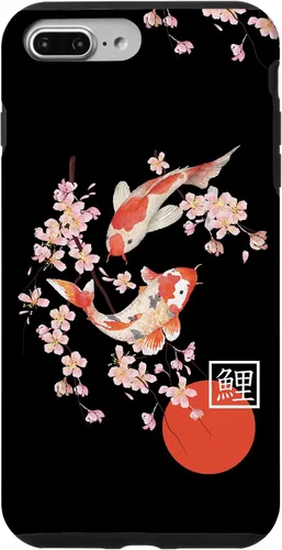 Vista 12 de Cherry Blossom Koi Carp Fish Japanese Sakura Graphic Art Case for iPhone 17